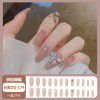 Ice through Camellia water diamond nail patch net red nail patch medium long detachable wearing nail piece nail enhancement finished product