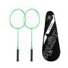 Deli genuine anglaite f2100 badminton racket light and durable iron alloy family couple training sports double racket
