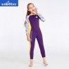  children's diving suit 2mm one-piece girls' long sleeved swimsuit sunscreen snorkeling surfing jellyfish suit
