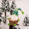 Cross border European and American new Christmas decorations faceless old man candy basket bamboo small holding basket creative home gifts 