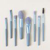 Makaron matte plastic handle 8 Mini makeup brush set portable soft hair makeup brush cross border beauty tool