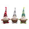 Cross border European and American new Christmas decorations faceless old man candy basket bamboo small holding basket creative home gifts