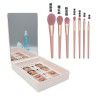 7-12 nude pink makeup brushes, full set of Cangzhou powder brush, eye shadow brush, powder Blusher Brush, makeup mirror, beauty tools