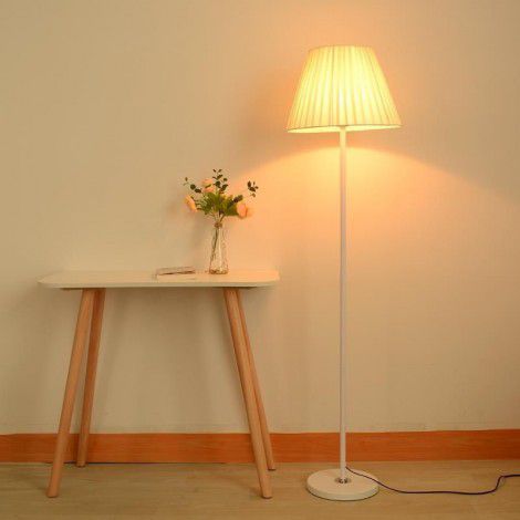 Living room floor lamp, hotel room bedside vertical lamp, bedroom standing table lamp, warm cloth art, creative modern floor lamp