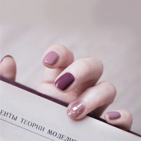 Nina pd-08 pink purple shell net red false nail sticking wearing nail enhancement finished nail patch nail patch