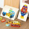 Children's puzzle three-dimensional buckle puzzle enlightenment early education transportation wooden puzzle manufacturers wholesale boy wooden toys