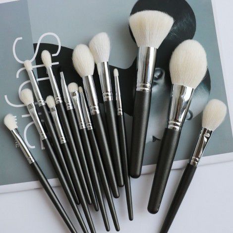 Cangzhou wool copper tube makeup brush set fine light front real hair powder brush eye shadow brush animal hair makeup tool