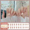 Ice through Camellia water diamond nail patch net red nail patch medium long detachable wearing nail piece nail enhancement finished product
