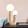 Nordic style creative personality resin desk lamp modern simple bedroom bedside designer model room double head desk lamp