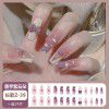 Ice through Camellia water diamond nail patch net red nail patch medium long detachable wearing nail piece nail enhancement finished product