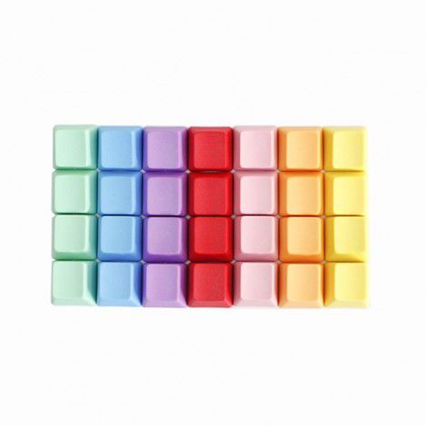 PBT keyless cap 1U thickened mechanical keyboard r1r2r3r4oem high monochrome multicolor rainbow matching