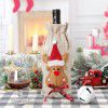 European and American new Christmas wine bottle set Christmas decorations Santa Claus Snowman elk linen wine bottle set