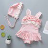Korean version children's one-piece girls' swimsuit cute skirt type children's baby swimsuit pink suit