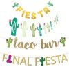 Festive party decoration Mexican cactus birthday flag pulling finalfiesta alphabet flag