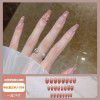 Ice through Camellia water diamond nail patch net red nail patch medium long detachable wearing nail piece nail enhancement finished product
