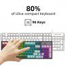  new thin film game keyboard RGB backlight two-color injection keycap gray white color matching 2.4G wireless keyboard