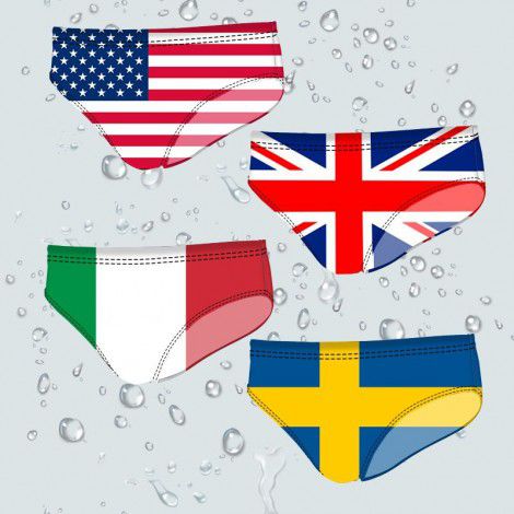 Amazon swimsuit men's professional large swimsuit wholesale comfortable sexy hot spring swimsuit middle-aged men's swimsuit