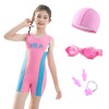 Wholesale Korean ins hot spring small, middle and large children's swimsuit cross-border one-piece professional training clothes girls' swimsuit