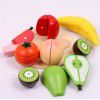 Children's family toys puzzle wooden magnetic vegetables and fruits cut happy kitchen simulation mini toy model