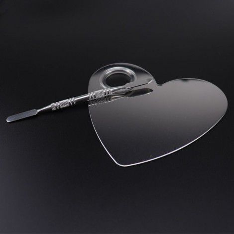 Stainless steel color make-up heart-shaped palette nail dressing tools palette tt01 Yangjiang factory direct sales