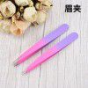 Manufacturer wholesale stainless steel gradient eyebrow clip eyebrow clip tweezers oblique mouth beauty makeup tool set