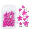 200 nail enhancement five petal flower ornaments, bagged white and pink acrylic flower ornaments, resin flowers with gold and silver beads