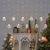 Led Santa Claus Snowman Christmas tree curtain lamp Christmas Wishing ball window festive decoration copper lamp round ball lamp string