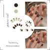 Package mail: Phnom Penh milk tea halo dye nail patch manual wearing nail female student medium long nail patch fake nail