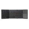 Applicable to iPad samwin mobile phone universal three fold touch mouse and folding aluminum alloy Bluetooth Keyboard