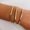 Emanco European and American cross-border new Bracelet Stainless Steel gold-plated bracelet 3mm-5mm flat Snake Bracelet Bracelet