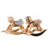 Solid wood rocking horse, small wooden horse, children, children, wooden toys, adults can sit for one year old baby's birthday gift