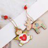 Creative Christmas Day wooden decorative pendant cartoon christmas elk cute doll wooden crafts