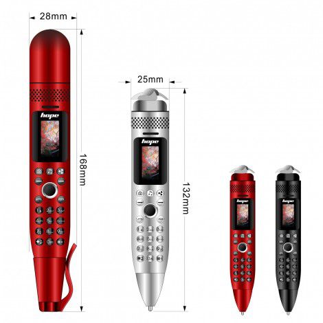 Ak008 creative Mini Pocket Mini Bluetooth dial-up dual card flashlight pen type spare phone with small fan