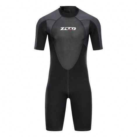 3mm men's one-piece short sleeved diving suit, sun proof and warm surfing suit, deep diving thickened snorkeling suit, medium large swimming suit
