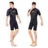 3mm men's one-piece short sleeved diving suit, sun proof and warm surfing suit, deep diving thickened snorkeling suit, medium large swimming suit