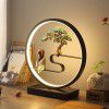 New Chinese table lamp bedroom bedside lamp Zen retro living room creative remote control touch cartoon dimming intelligent table lamp