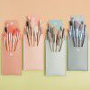 Makaron matte plastic handle 8 Mini makeup brush set portable soft hair makeup brush cross border beauty tool