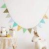Ins style birthday party flags, colorful flags, flowers, kindergarten decorations, banners, festive decorations, hanging decorations, flag braces