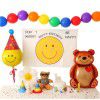 Ins colorful balloons boys and girls birthday decorations colorful rainbow fringe background wall balloon package