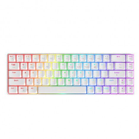 Heijue k685t wired wireless 2.4G Bluetooth the third mock examination rechargeable 68 key RGB hot plug DIY mechanical keyboard