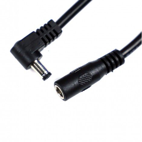 five point five × 2.5mm DC power socket threaded female connector adapter and 18awg cable