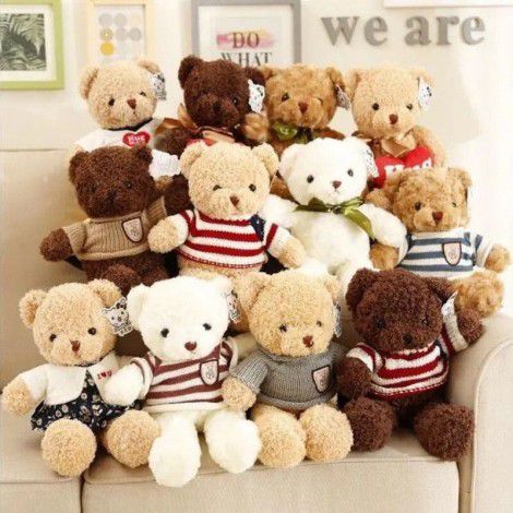 Sweater, bear doll, teddy bear, plush toys, doll grabbing machine, doll, children's doll, birthday gift wholesale