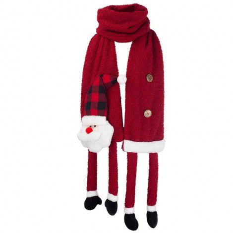 Europe and America Christmas red flannel Santa Claus scarf cross border new scarf creative Christmas gift wholesale