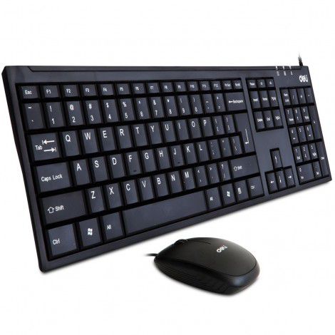 (wholesale) Deli 3711 wired keyboard and mouse set Keyboard USB keyboard office and home keyboard