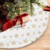 CHRISTMAS TREE SKIRT BEADED snowflake Tree Skirt imitation Rabbit Plush Christmas Tree Skirt embroidered snowflake Tree Skirt Christmas tree decoration