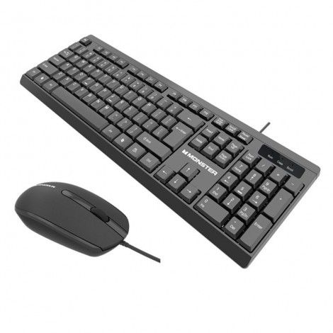 Suitable for magic sound KM1 computer, USB keyboard, home office, business wired mouse and keyboard set, English packaging