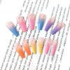 Pressonail European and American long ballet nail candy color finished nail rainbow gradient coffin nail piece