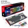  new thin film game keyboard RGB backlight two-color injection keycap gray white color matching 2.4G wireless keyboard