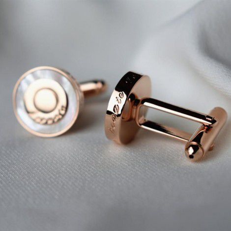 Alazar shell inlaid rose gold Cufflinks sense business light luxury men's and women's French shirt gift