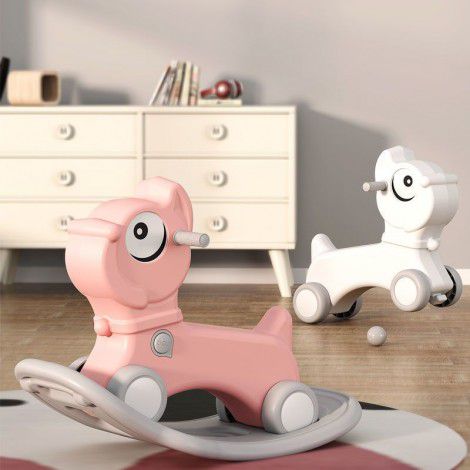Rocking horse, little horse, children rocking horse, baby, dual-function stroller, two in one, birthday gift